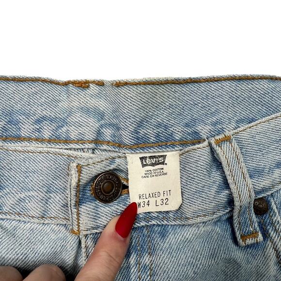 Levi’s Vintage 90s 540 Relaxed Fit Jeans USA FLAW Light Wash Mens 34x32 - Picture 8 of 9